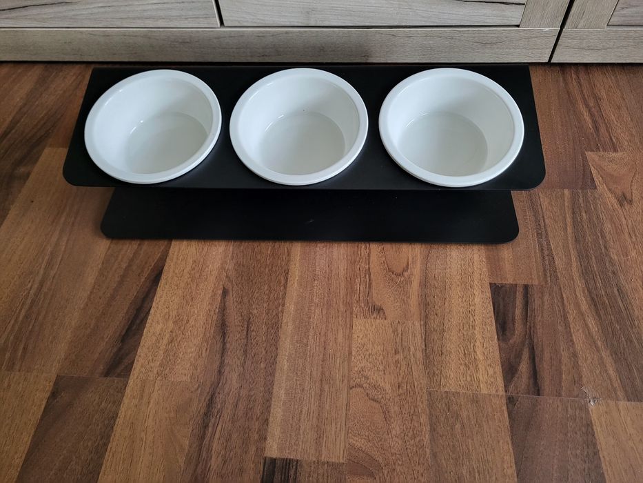 Miski ceramiczne Metalowy stojak loft