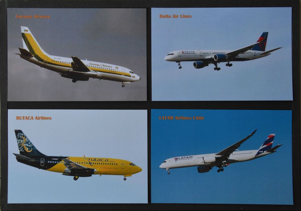 Postais - Lote de 8 unidades - companhias aéreas - X10381