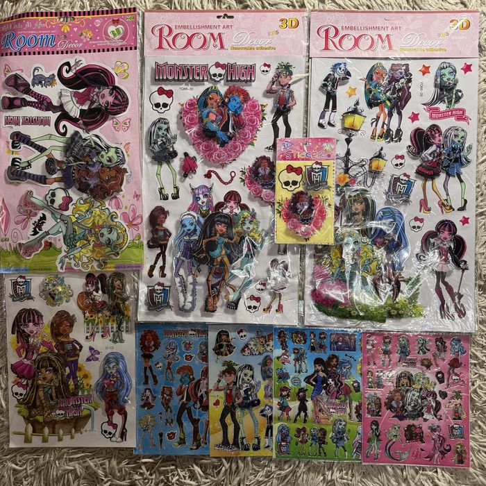 наклейки winx наліпки barbie принцеси monster high 2000