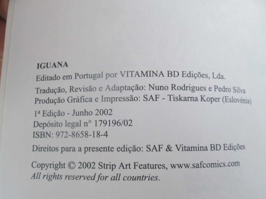 BD    Iguana, de Carlos Trillo e Domingo R. Mandrafina