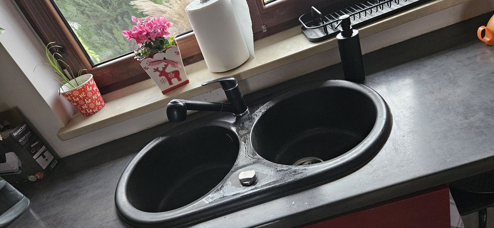 Zlew granitowy zlewozmywak 80 cm syfon