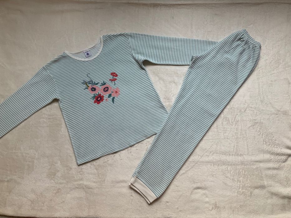 Ciepła piżama piżamka Petit bateau rozm 140