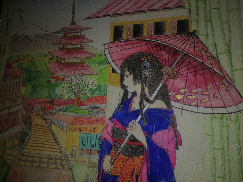 Uma visita ao templo em Quioto