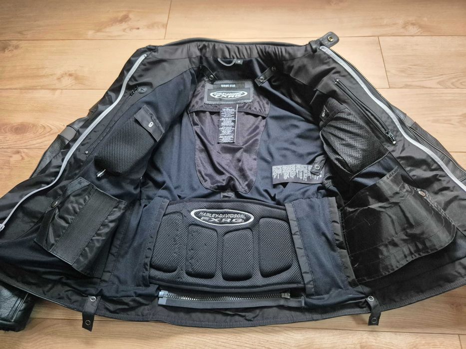 Casaco em pele Harley Davidson FXRG com protecoes como novo
