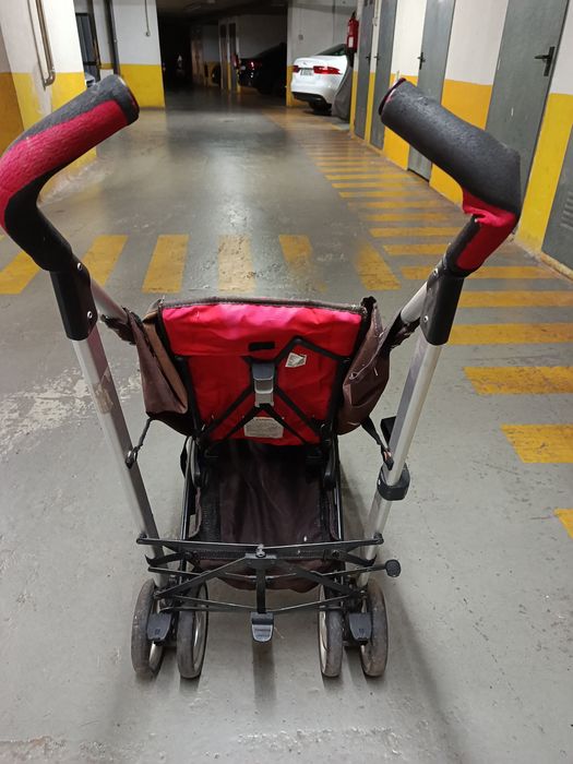 Carrinho de Passeio Chicco Liteway – Vermelho e Castanho (Bom Estado)