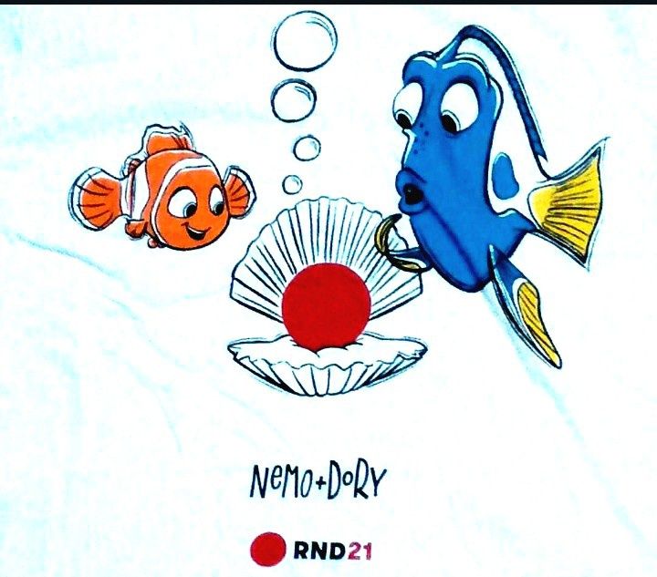 Comic Relief Red Nose Day NEMO + DORY Disney/Pixar Унисекс футболка