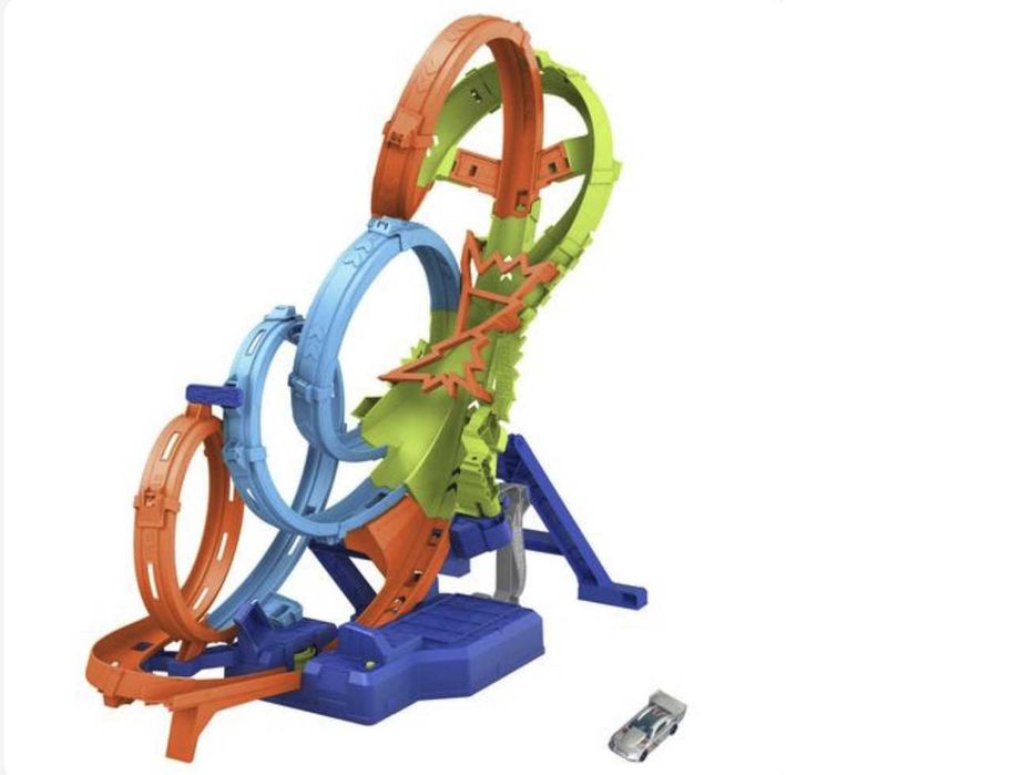 Pista Hot Wheels Action 4 Crash Looping – com booster motorizado