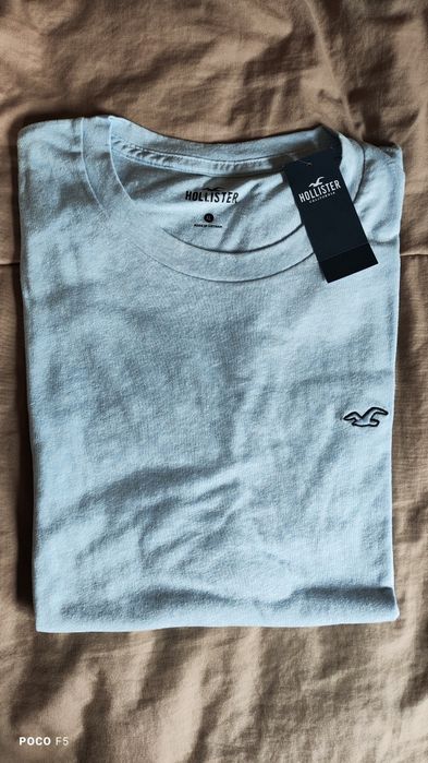 Hollister błękitny t-shirt rozm XL