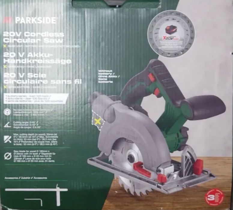 Serra circular parkside 20v