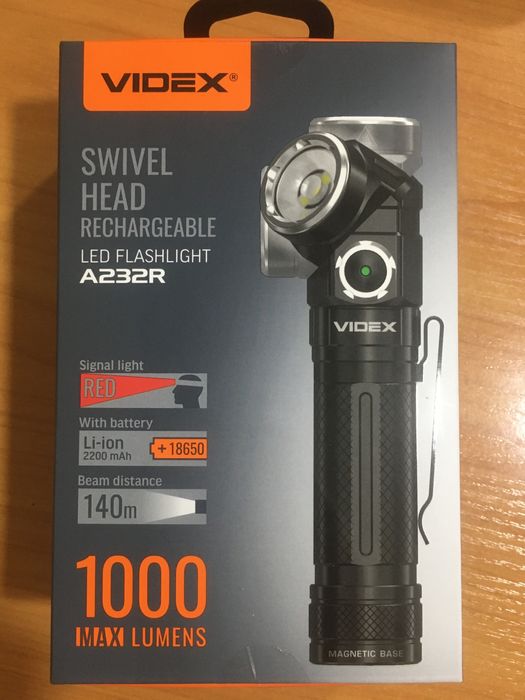 Портативний світлодіодний ліхтарик VIDEX VLF-A232R