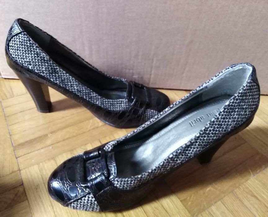 PILAR ABRIL - pantofle, czułenka na obcasie r: 40/ost1.