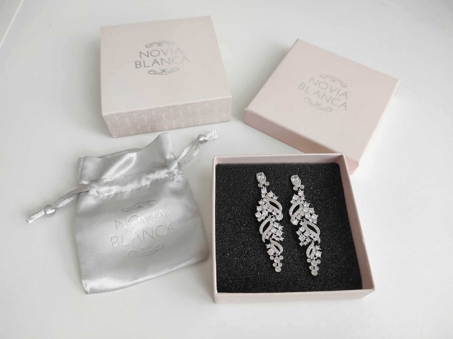 Kolczyki Ślubne Lily Novia Blanca