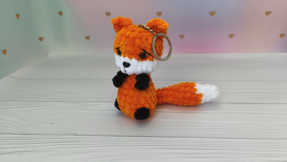 Брелок 12 см лисичка лисиця лиска лис ручна робота