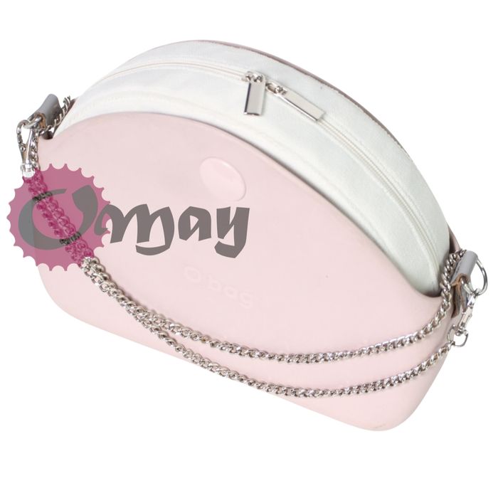 ŚMIETANKA organizer do OBAG MOON LIGHT welur krem 2 kieszenie OMAY