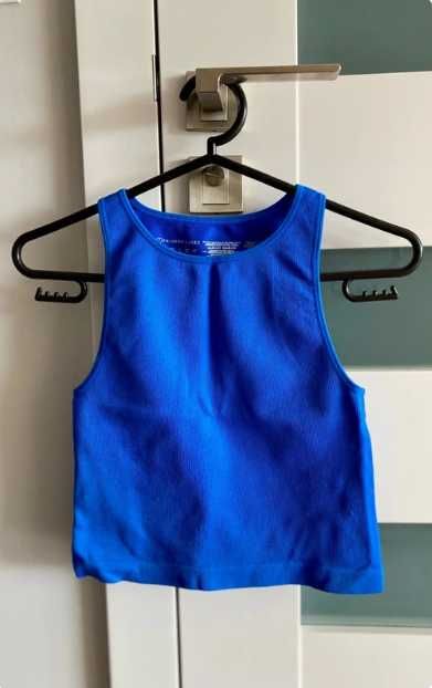 Top Primark Cares crop top kobaltowy prążkowany S 36 stan idealny