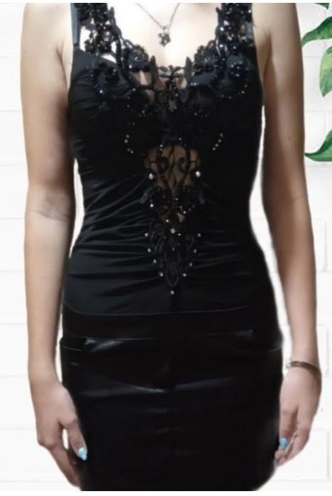 Сарафан платье с вышитыми камнями