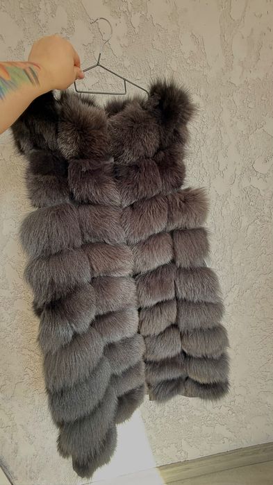 Kamizelka z lisa polarnego (piesiec) 90 cm / autolady