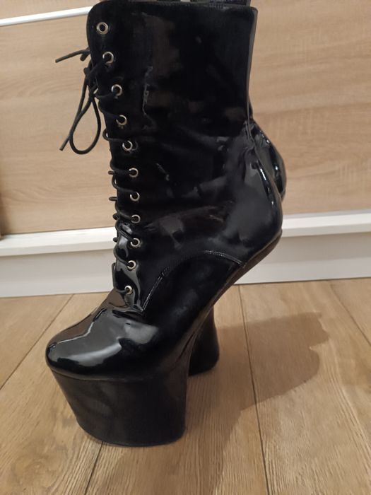 Czarne botki pole dance