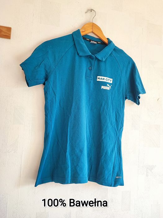 Puma ! Koszulka męska Polo M bawełniana Basic niebieska