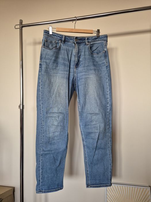 American Eagle mom jeans 38 M niebieskie proste jeansy