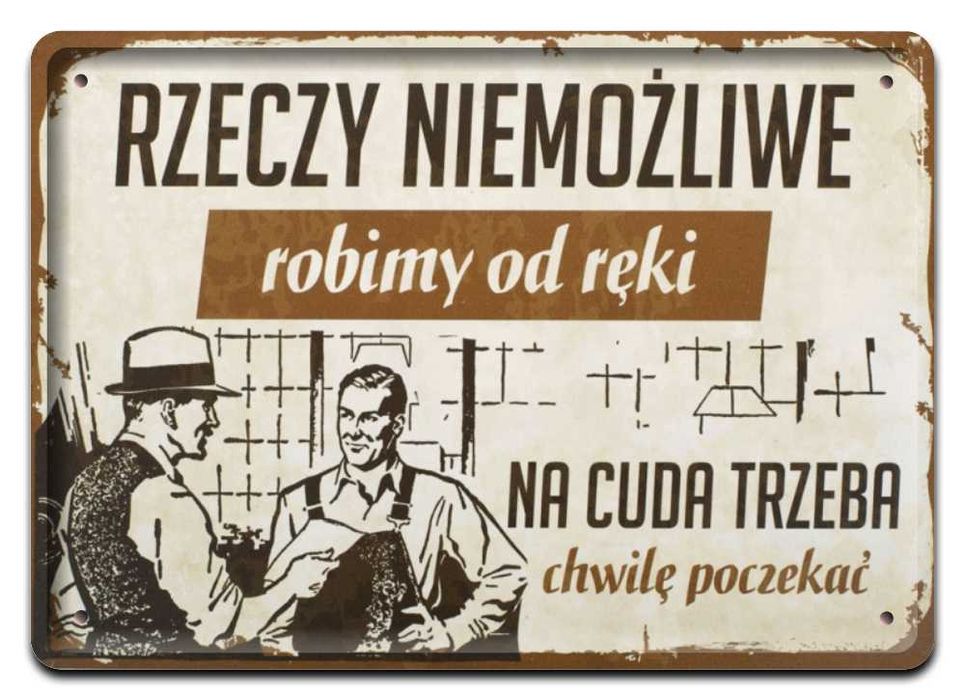 PRL blacha blaszka tabliczka obrazek szyld retro vintage #05849