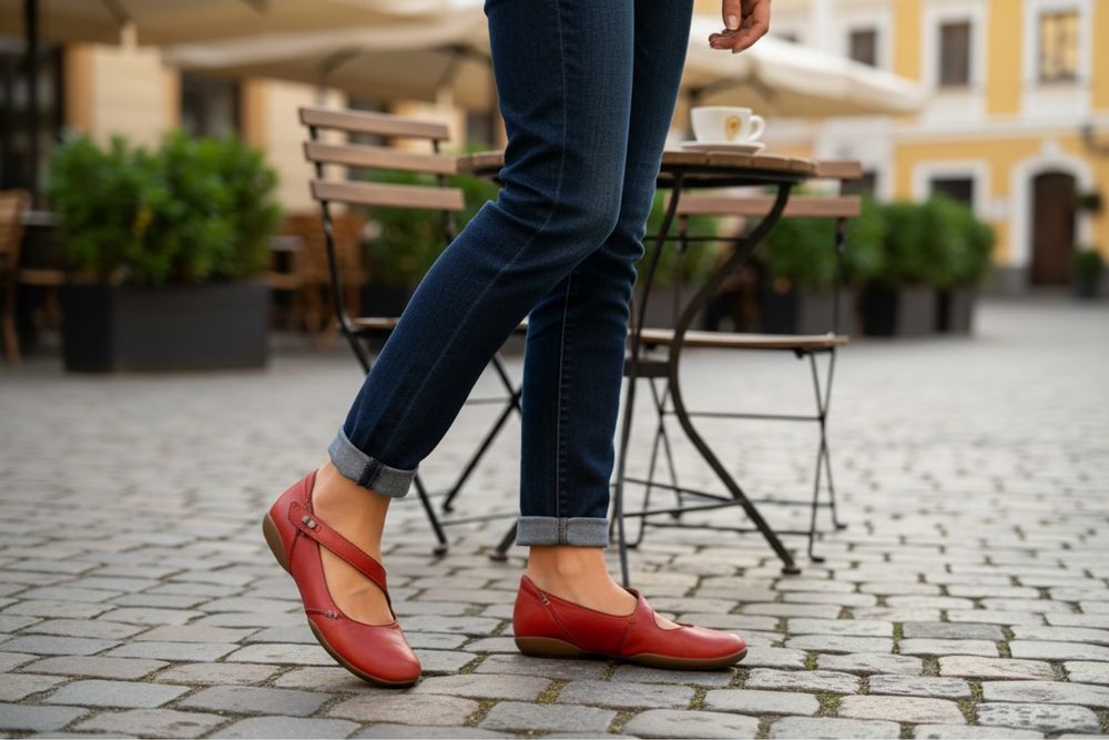 Polbuty baleriny skorzane Clarks rozmiar (6) 39,5