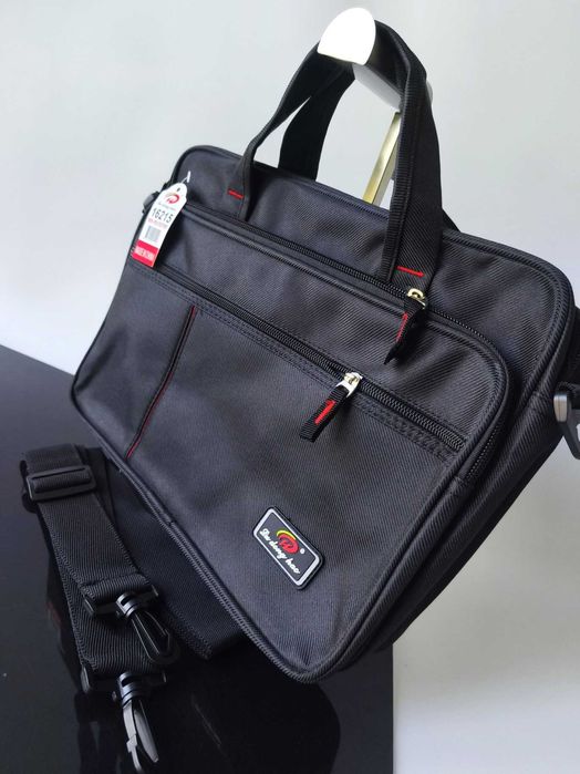 Czarna stylowa torba na laptopa dokumenty do pracy nowa