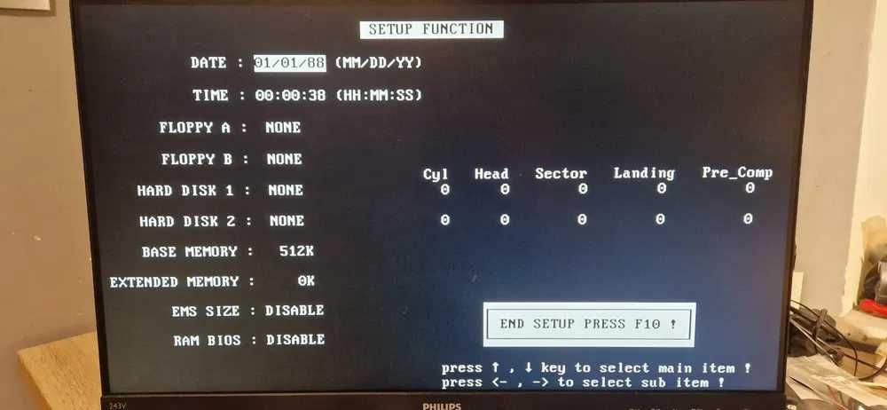 Komputer zabytkowy retro 1990rok 286 dysk 20MB AEG Olympia Olystar 40F