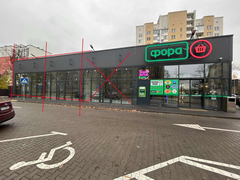 Оренда торгівельної площі, місто Ірпінь, вулиця Котляревського.