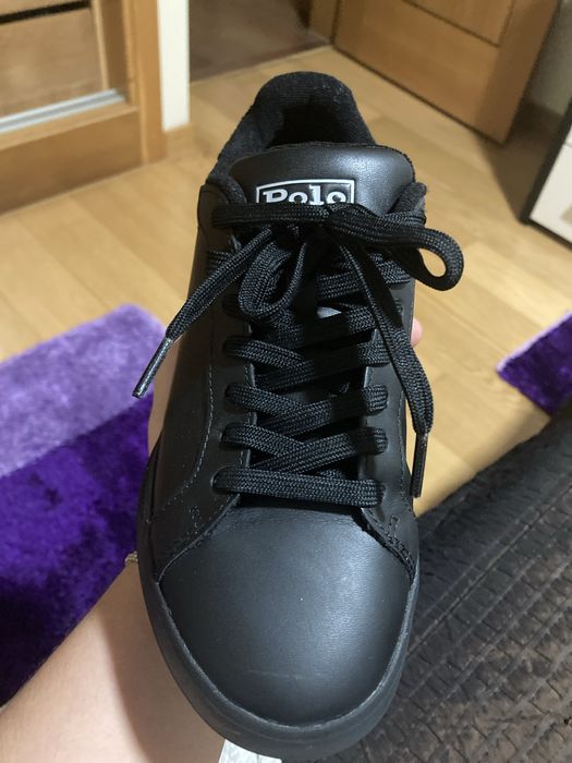 RALPH LAUREN POLO Heritage Court II em pele