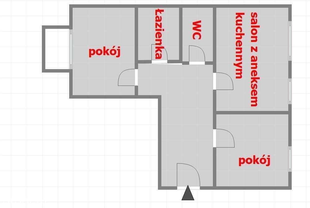 Dwustronne, 3 pokojowe z balkonem