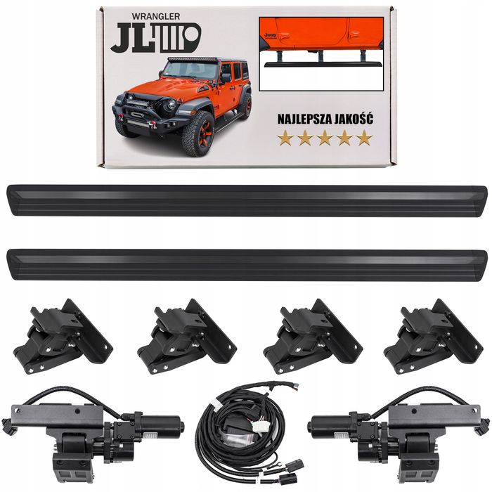 jeep wrangler jl 2018+ 4d stopnie boczne progi elektryczne