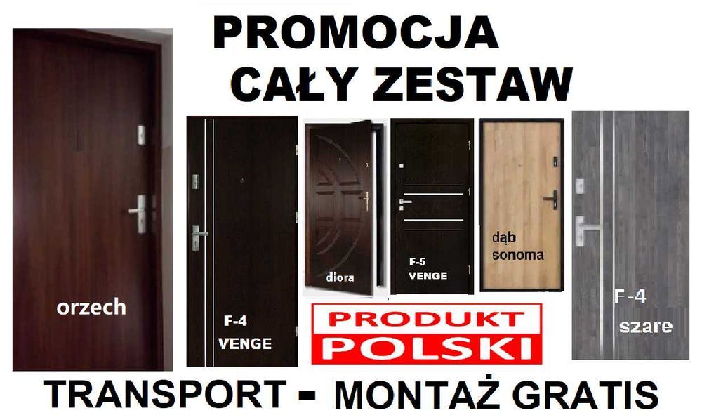 Drzwi wejściowe ZEWNĘTRZNE do mieszkań Z MONTAŻEM- wewnątrzklatkowe.