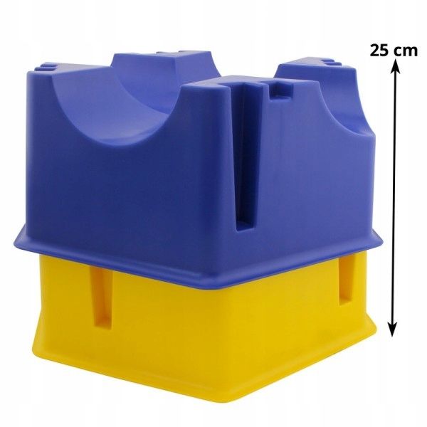 Krzyżak do cavaletti plastikowy - 2 szt - niebieski i żółty