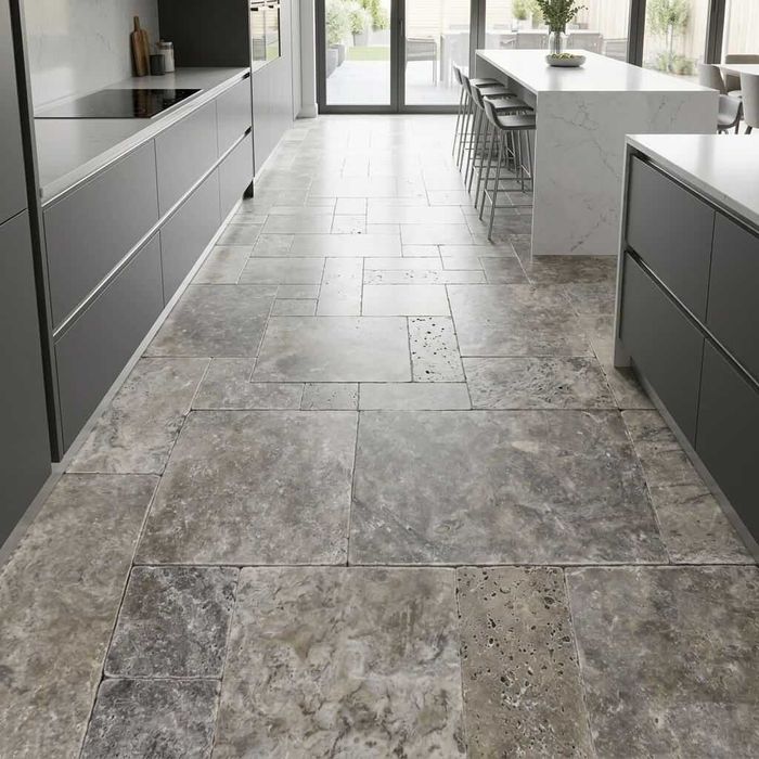 Płytki Trawertyn Silver Ash Piccolo bębnowany komplet 0,720 m2