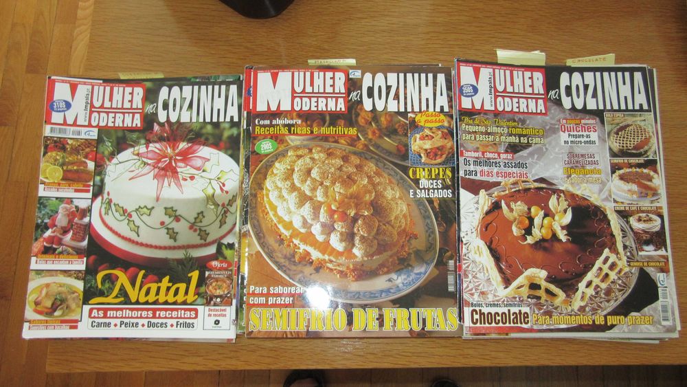 Coleção de 43 Revistas de Culinária Mulher Moderna Novas