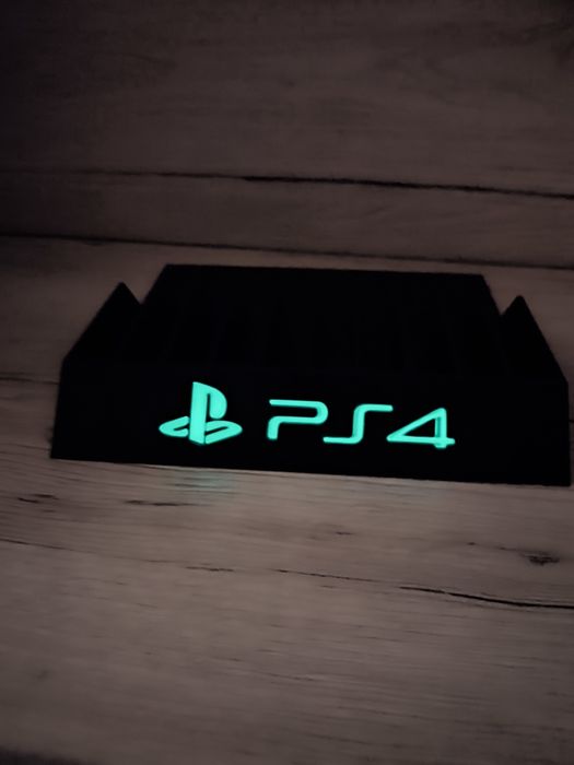 Stojak podstawka na gry Ps4 napis fluorescencyjny