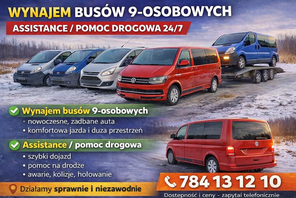 Wynajem bus 9 osobowy