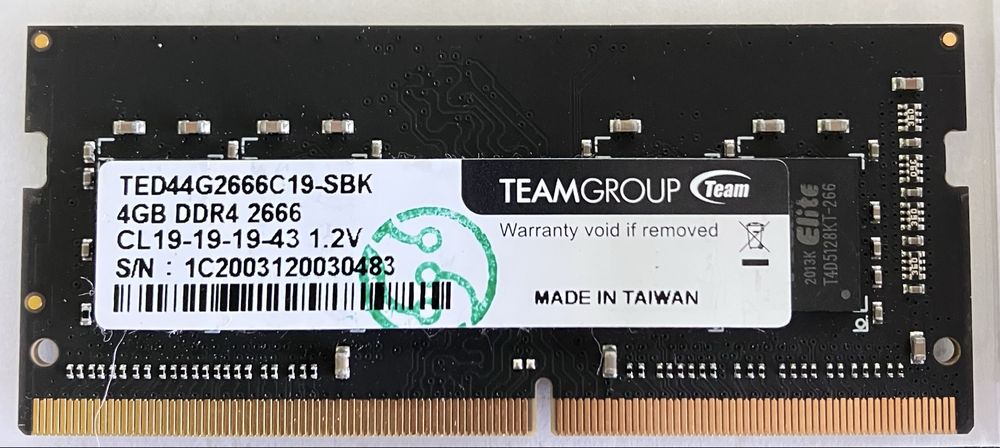 SODIMM DDR4 4 gb 2400 2666 Team elite Samsung