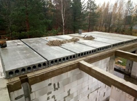 Стяжка бетонна армована, монтаж плит перекриття, заливка плити
