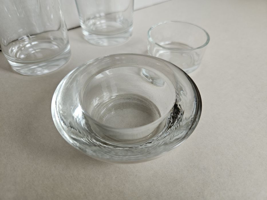 Lote de 4 Porta Velas em Vidro Usadas