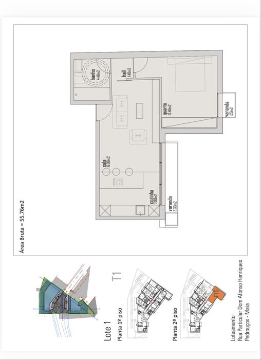 Apartamento T1 Pedrouços