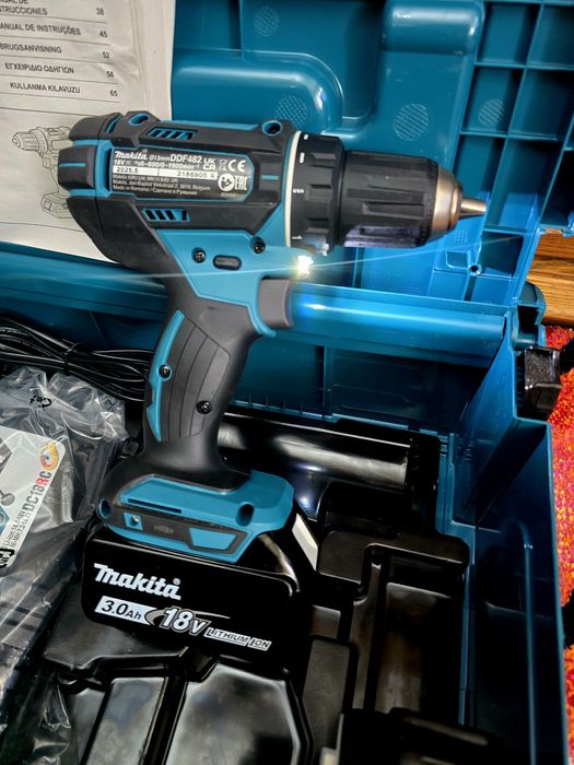 Makita DHP482RFJ wkrętarka wiertarka zestaw nowy 100 % orygin