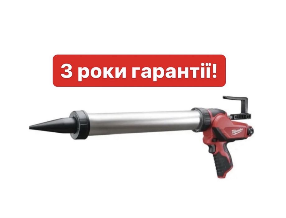 Пістолет для герметиків (клейовий)акумуляторний MILWAUKEE, M12 PCG/600A-0, 600мл (2442-20)
