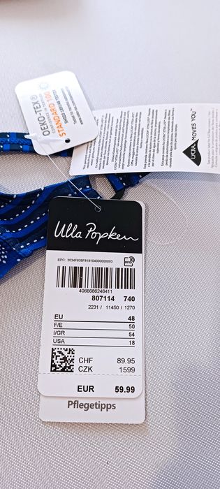 Ulla Popken strój Kąpielowy dwuczęściowy Tankini r. 48/4XL Nowe