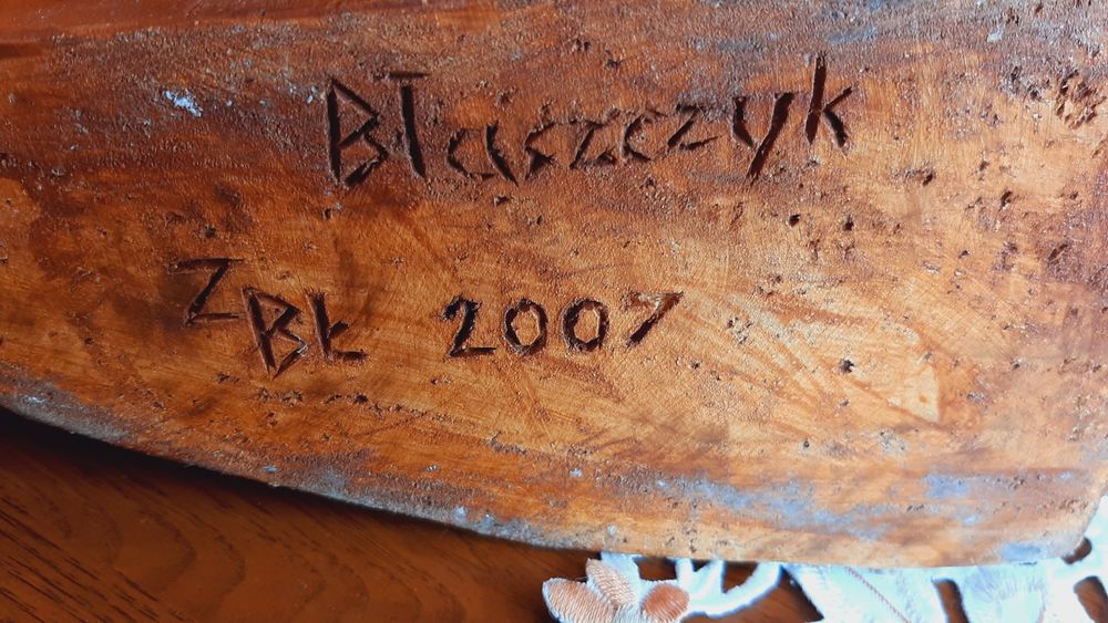 Rzeźba ludowa Lech Wałęsa Solidarność