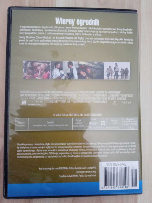 Płyta DVD z filmem "Wierny ogrodnik"