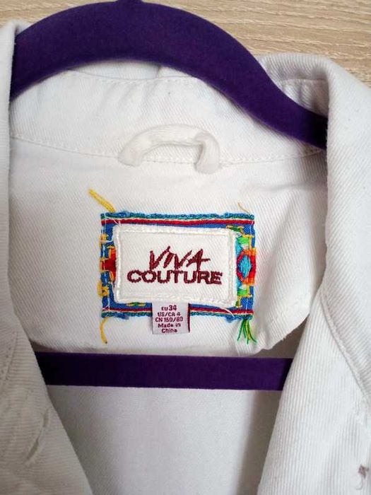 Biała damska kurtka jeansowa Viva Couture