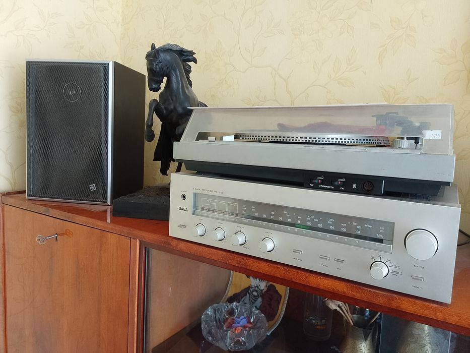 Ресивер SABA RS 910 HI FI+ акустика Telefunken HL-700 HI FI Box+ ЕП Вега 110.