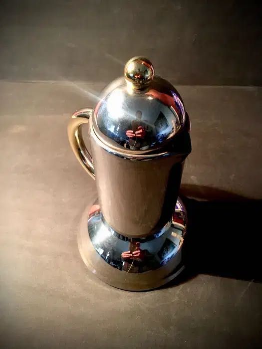 CAFETEIRA ORCHIDEA - expresso - anos 80 - Inoxpran - made in Italy